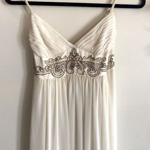 BCBG White Full-Length Dress